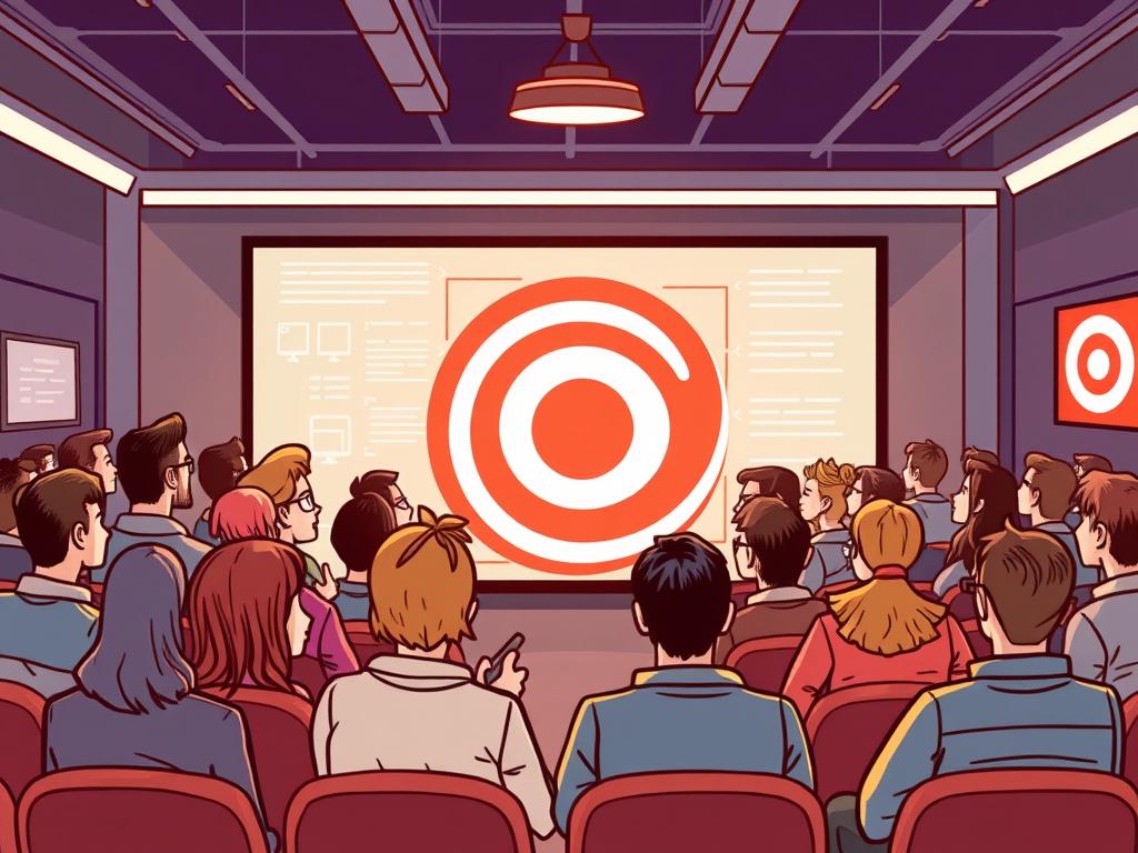 Target audience in the info business cartoon Target audience in the info business cartoonфото